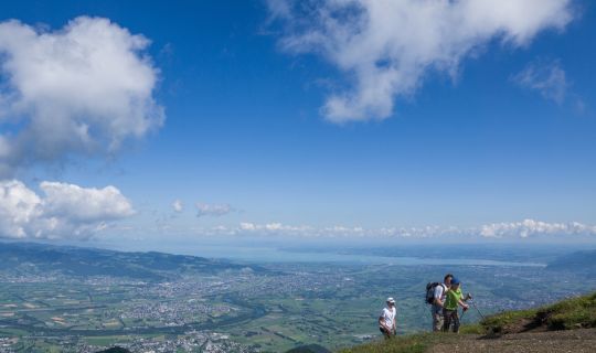 Helmut Düringer Blick von der Hohen Kugel auf Rheintal und Bodensee