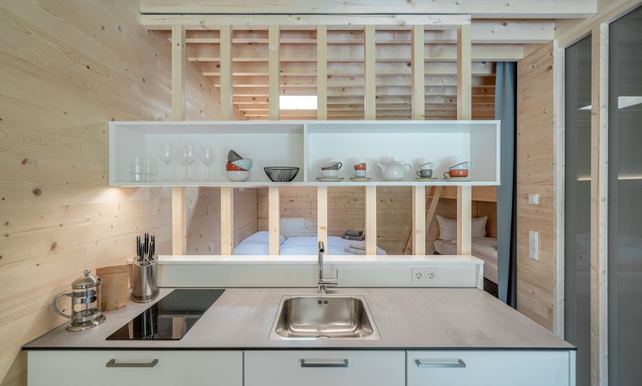 Apartments am Camping Dornbirn, KÃ¼che Â© Dornbirner Seilbahn AG